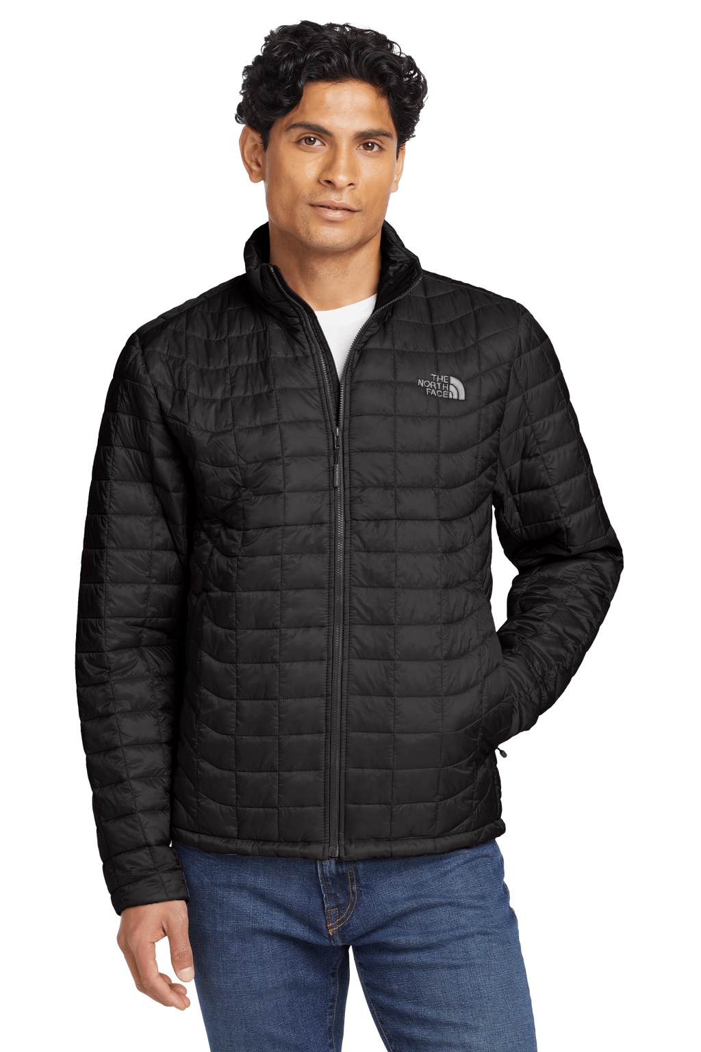 The North Face Black ThermoBall Eco Insulated Jacket with Square-Grid Quilting