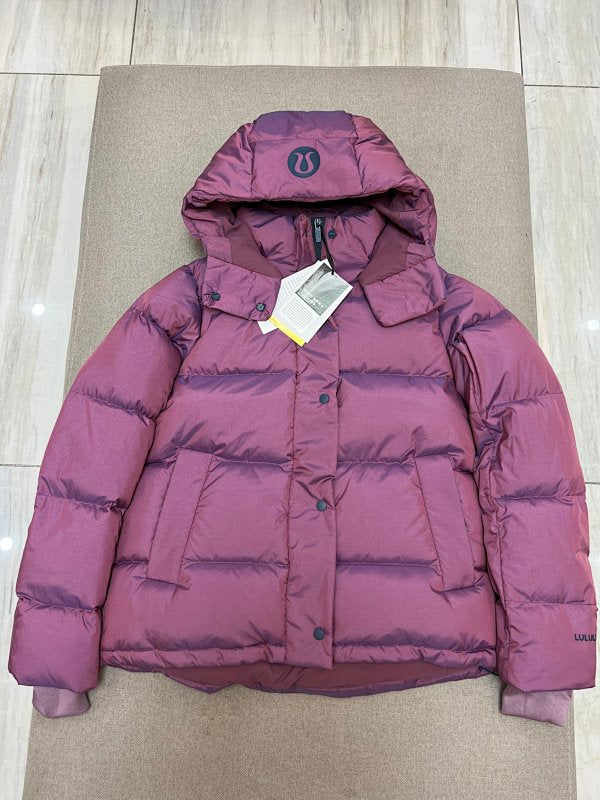 Lululemon Berry Hooded Box-Quilted Down Puffer Jacket
