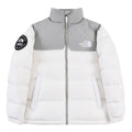 The North Face White and Grey 1992 Heritage Nuptse Down Jacket with Colorblock Paneling