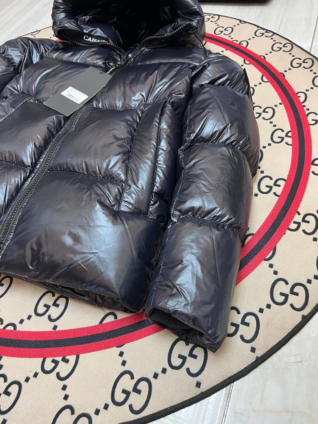 Canada Goose Black Glossy Quilted Down Puffer Jacket
