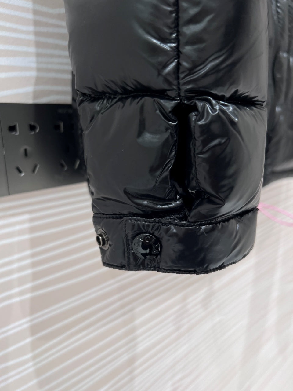 Moncler Black Glossy Shell Slim Down Jacket