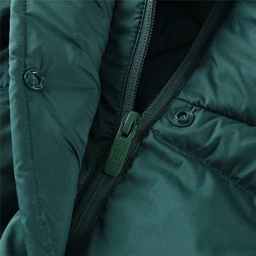 Lululemon Forest Green Hooded Box-Quilted Down Puffer Jacket