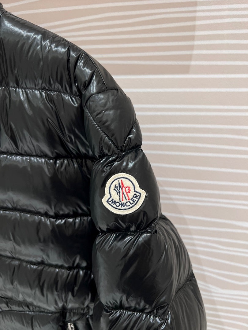 Moncler Black Glossy Shell Slim Down Jacket