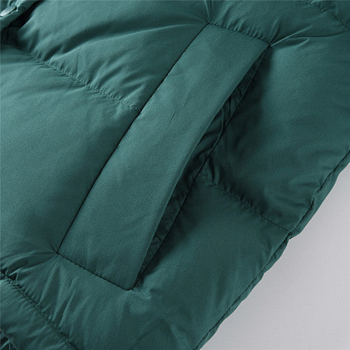Lululemon Forest Green Hooded Box-Quilted Down Puffer Jacket