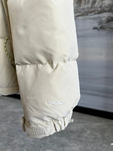 The North Face Cream Nuptse 700-Fill Down Jacket