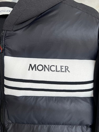 Moncler Charcoal Hybrid Down Hooded Jacket
