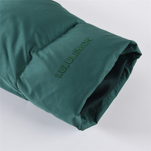 Lululemon Forest Green Hooded Box-Quilted Down Puffer Jacket