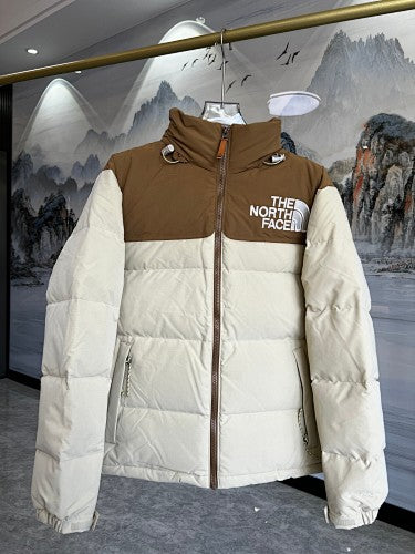 The North Face Cream Nuptse 700-Fill Down Jacket