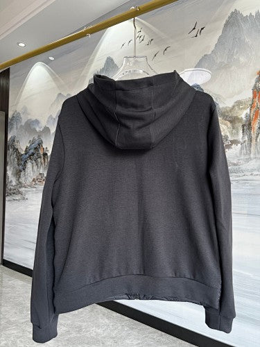 Moncler Charcoal Hybrid Down Hooded Jacket