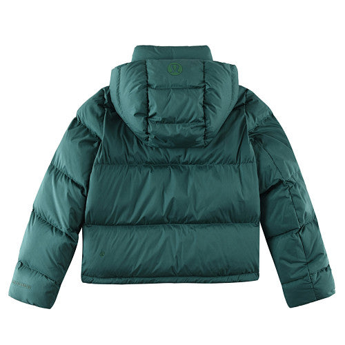 Lululemon Forest Green Hooded Box-Quilted Down Puffer Jacket