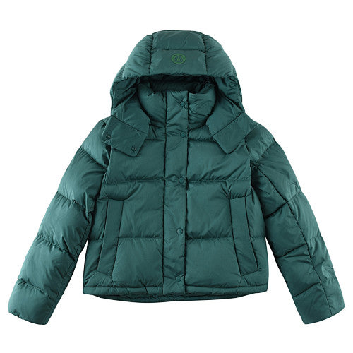 Lululemon Forest Green Hooded Box-Quilted Down Puffer Jacket
