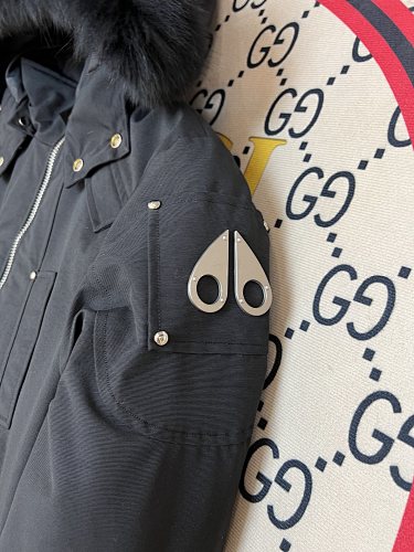 Moose Knuckles Black Ballistic Down Bomber Jacket
