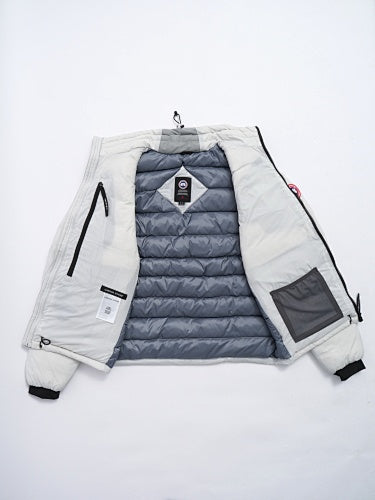 Canada Goose White Puffer Bomber Down Jacket