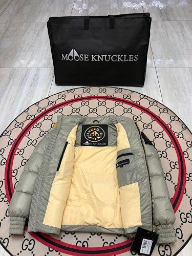 Moose Knuckles Silver Classic Down Jacket