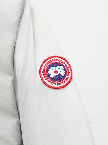 Canada Goose White Puffer Bomber Down Jacket