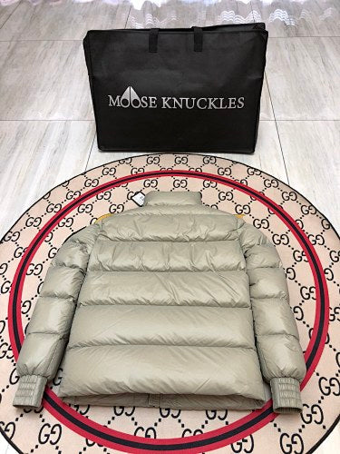 Moose Knuckles Silver Classic Down Jacket