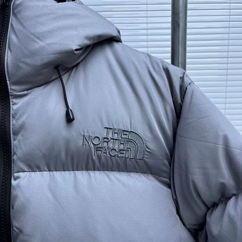 The North Face Grey Hooded Puffer Down Jacket