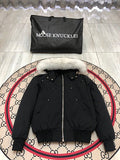 Moose Knuckles Black Ballistic Down Bomber Jacket