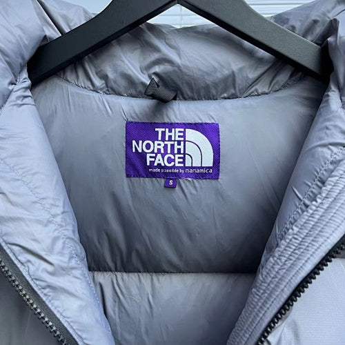 The North Face Grey Hooded Puffer Down Jacket