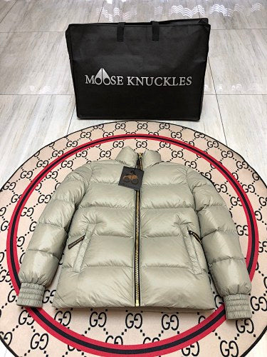 Moose Knuckles Silver Classic Down Jacket