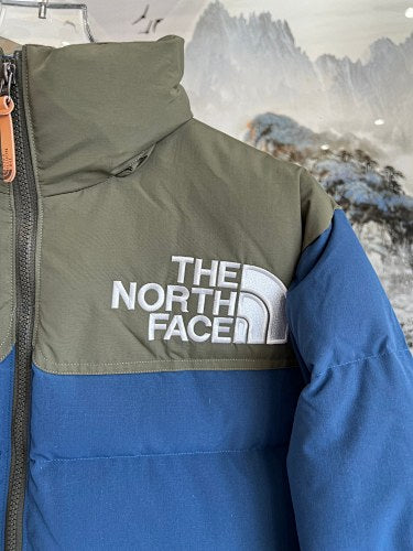 The North Face Khaki Colorblock Down Jacket