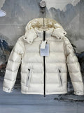 Moncler Cream Hooded Short Down Jacket