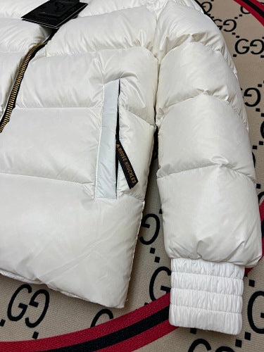 Moncler White Classic Short Down Jacket