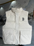 MLB Boston Red Sox White Puffer Vest