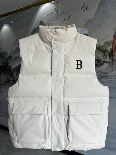 MLB Boston Red Sox White Puffer Vest