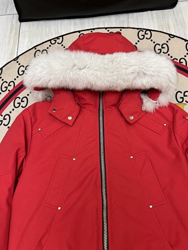 Moose Knuckles Red Ballistic Down Bomber Jacket