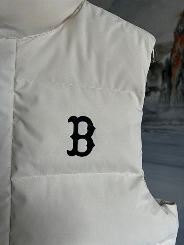 MLB Boston Red Sox White Puffer Vest