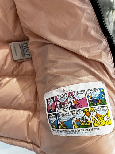Moncler Rose Gold Metallic Hooded Short Down Jacket