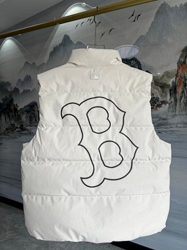 MLB Boston Red Sox White Puffer Vest