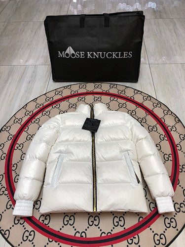 Moncler White Classic Short Down Jacket