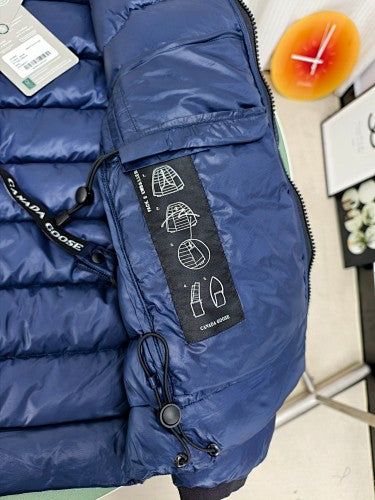 Canada Goose Navy Quilted Cropped Down Puffer Jacket