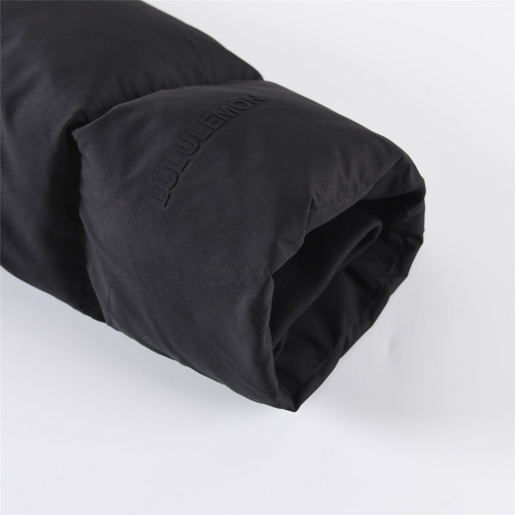 Lululemon Black Hooded Box-Quilted Down Puffer Jacket