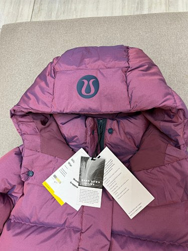 Lululemon Berry Hooded Box-Quilted Down Puffer Jacket