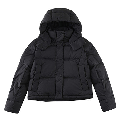 Lululemon Black Hooded Box-Quilted Down Puffer Jacket