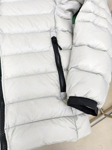 Canada Goose White Quilted Cropped Down Puffer Jacket