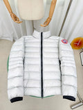 Canada Goose White Quilted Cropped Down Puffer Jacket