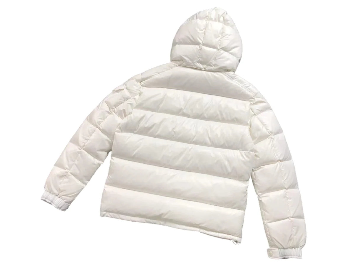 Moncler White Classic Hooded Puffer Jacket