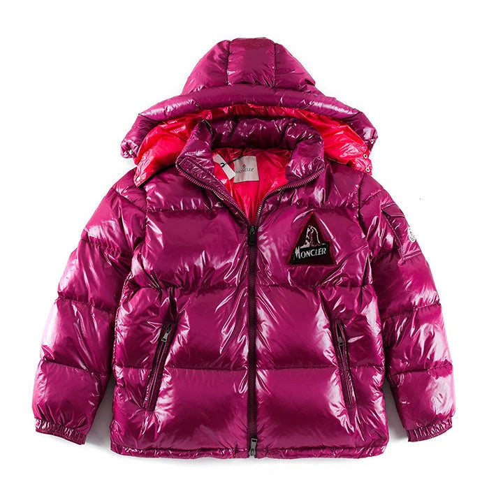Moncler Magenta Classic Hooded Down Jacket