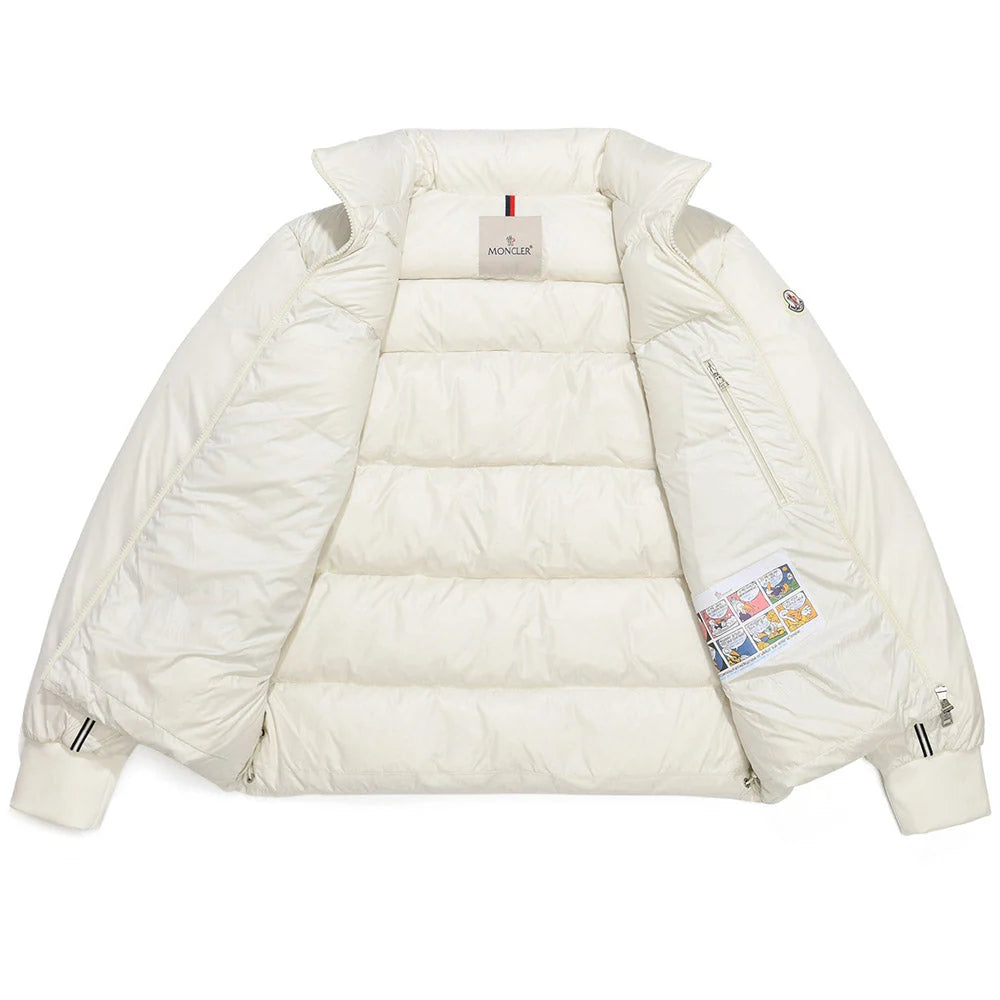 Moncler Ivory Sport-Stripe Down Jacket