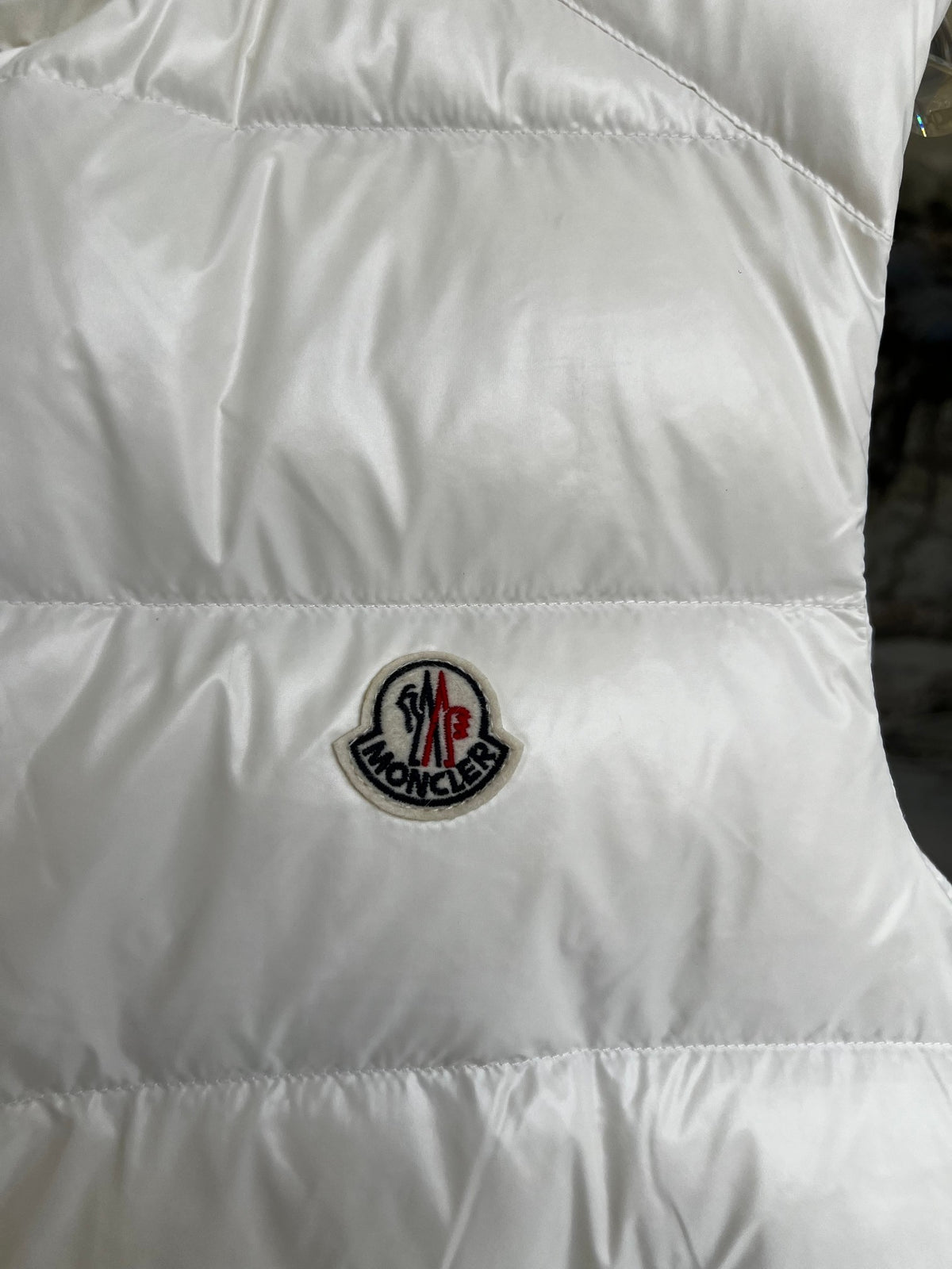 Moncler White Tib Down Puffer Vest