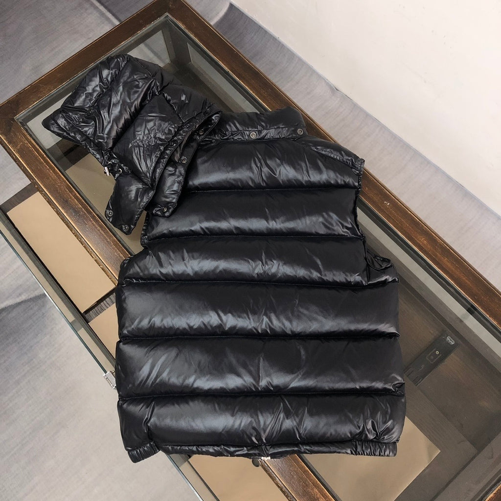 Moncler Black Maya Down Hooded Vest