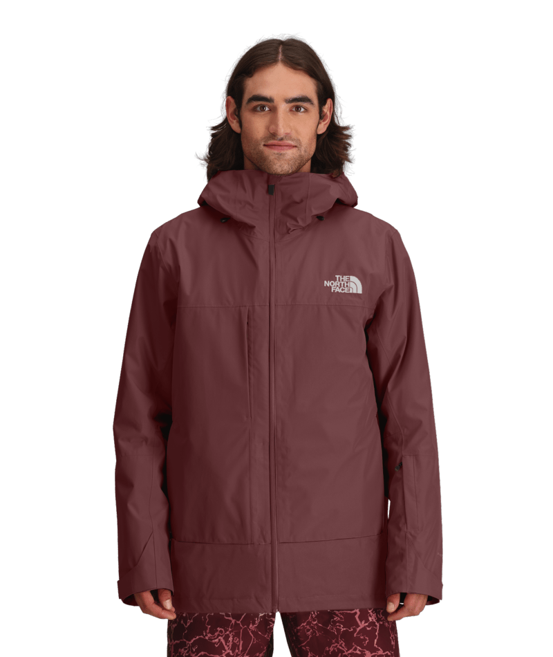 The North Face Burgundy Hooded Waterproof Shell Jacket