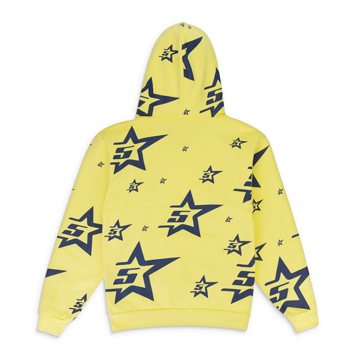 5STAR PRINT YELLOW HOODIE