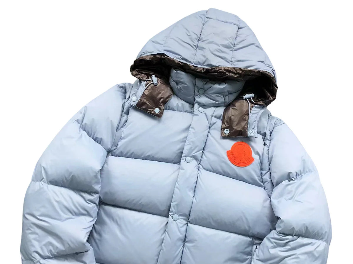 Moncler Ice Blue Hooded Puffer Jacket