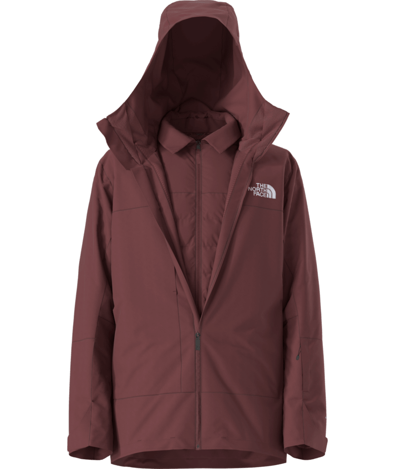 The North Face Burgundy Hooded Waterproof Shell Jacket