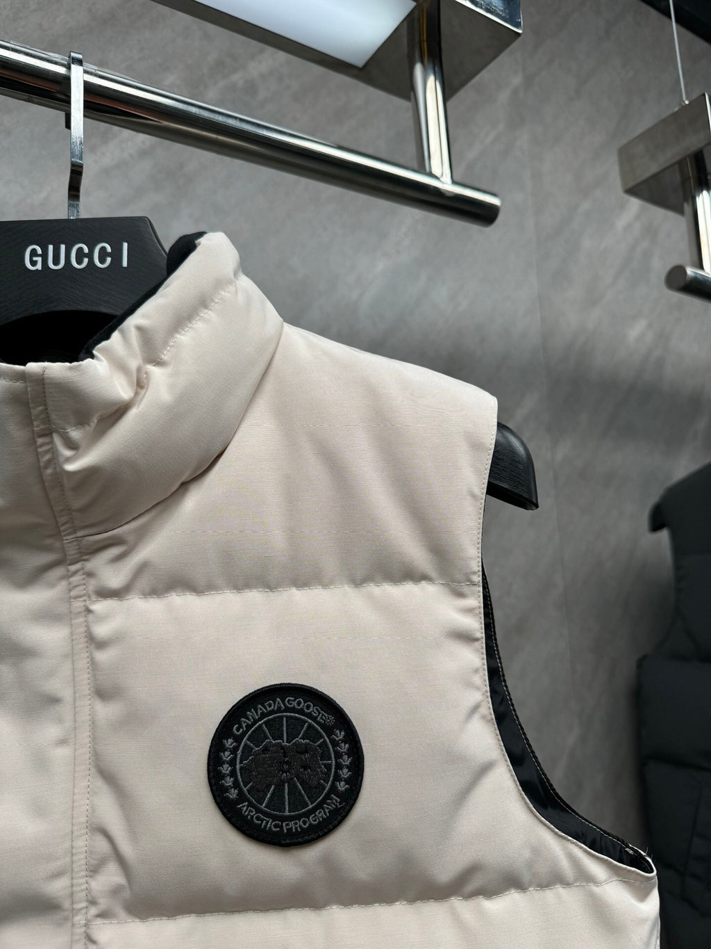 Canada Goose Cream Freestyle Crew Puffer Vest